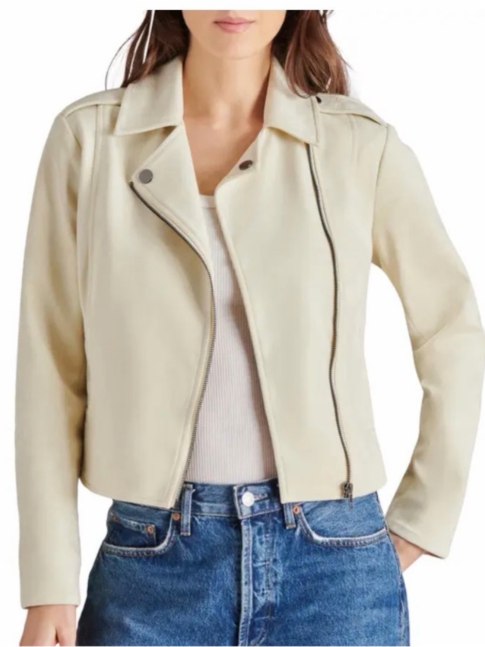 STEVE MADDEN
Not Your Baby Faux Suede Jacket
In Bone White XS NWT